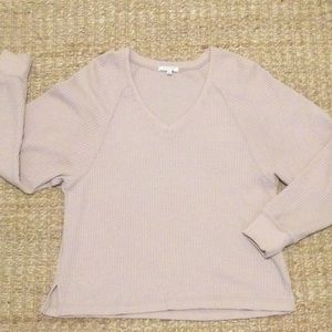 LAST CHANCE! Z Supply Waffle Oversized Vneck Top Small